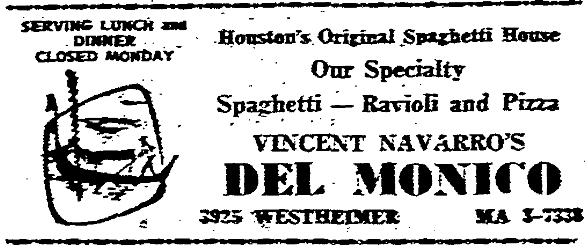 At Del Monico Spaghetti House, your plate comes with a side of bibs