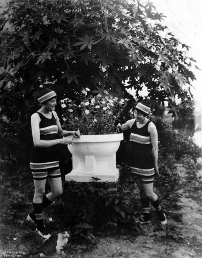 2 women in bathing suits, early 1900s A Curious Histonian