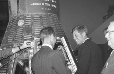 President Kennedy visiting NASA